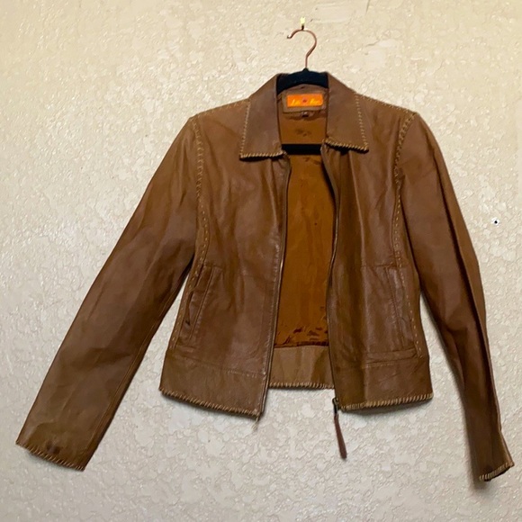 LILI ROSE LEATHER JACKET - Picture 1 of 4